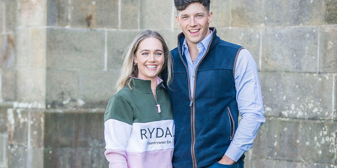 Two people wearing Rydale Clothing