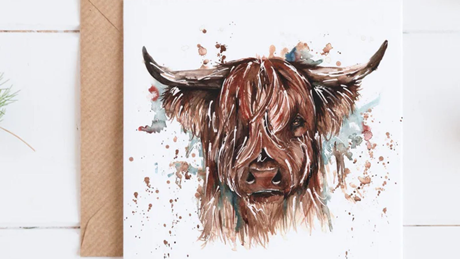 Highland Cow greeting card