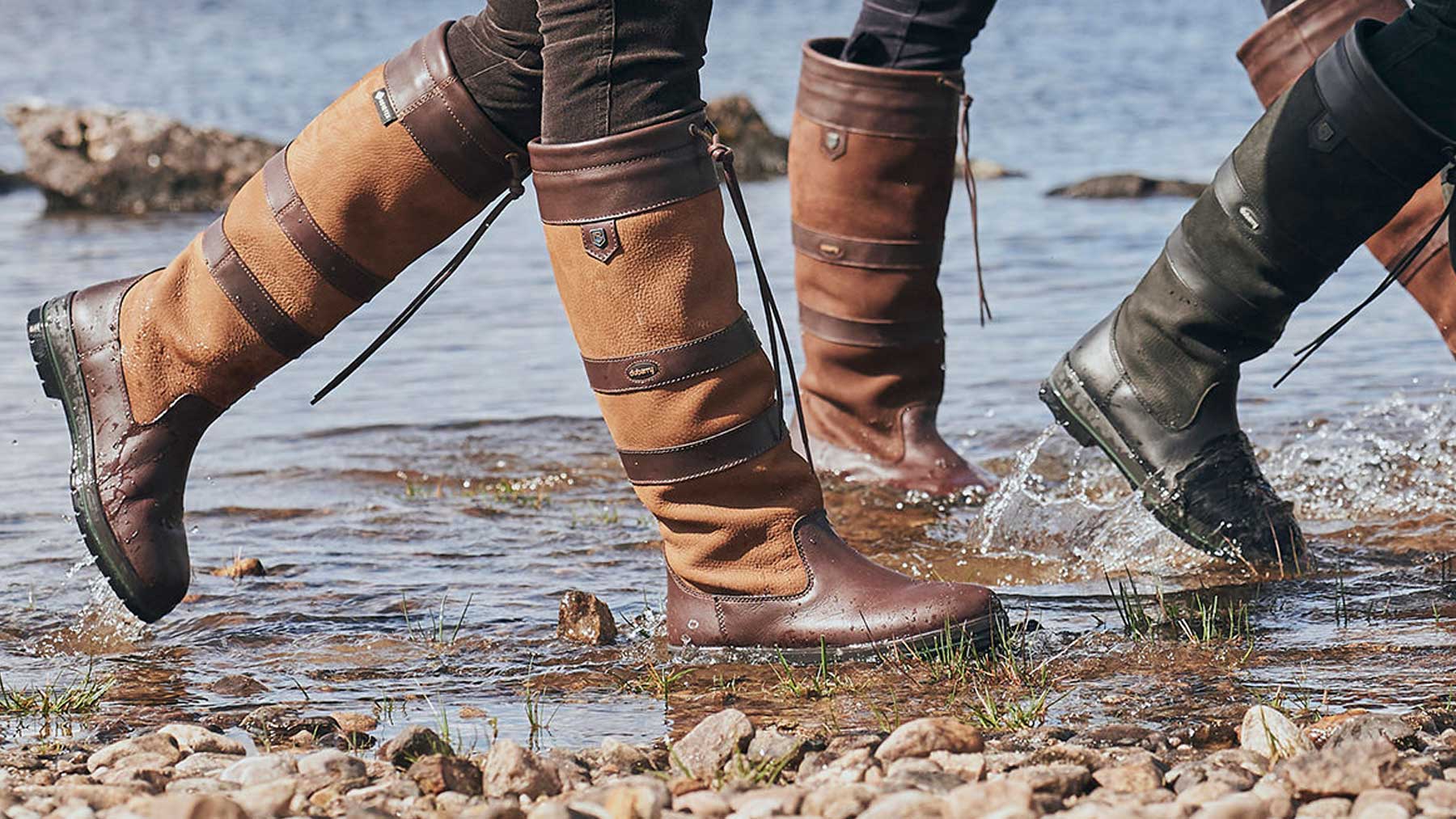 Cotswold Women's Short Wellington Boots - Wide Calf Adjustable Winter Yard Boots