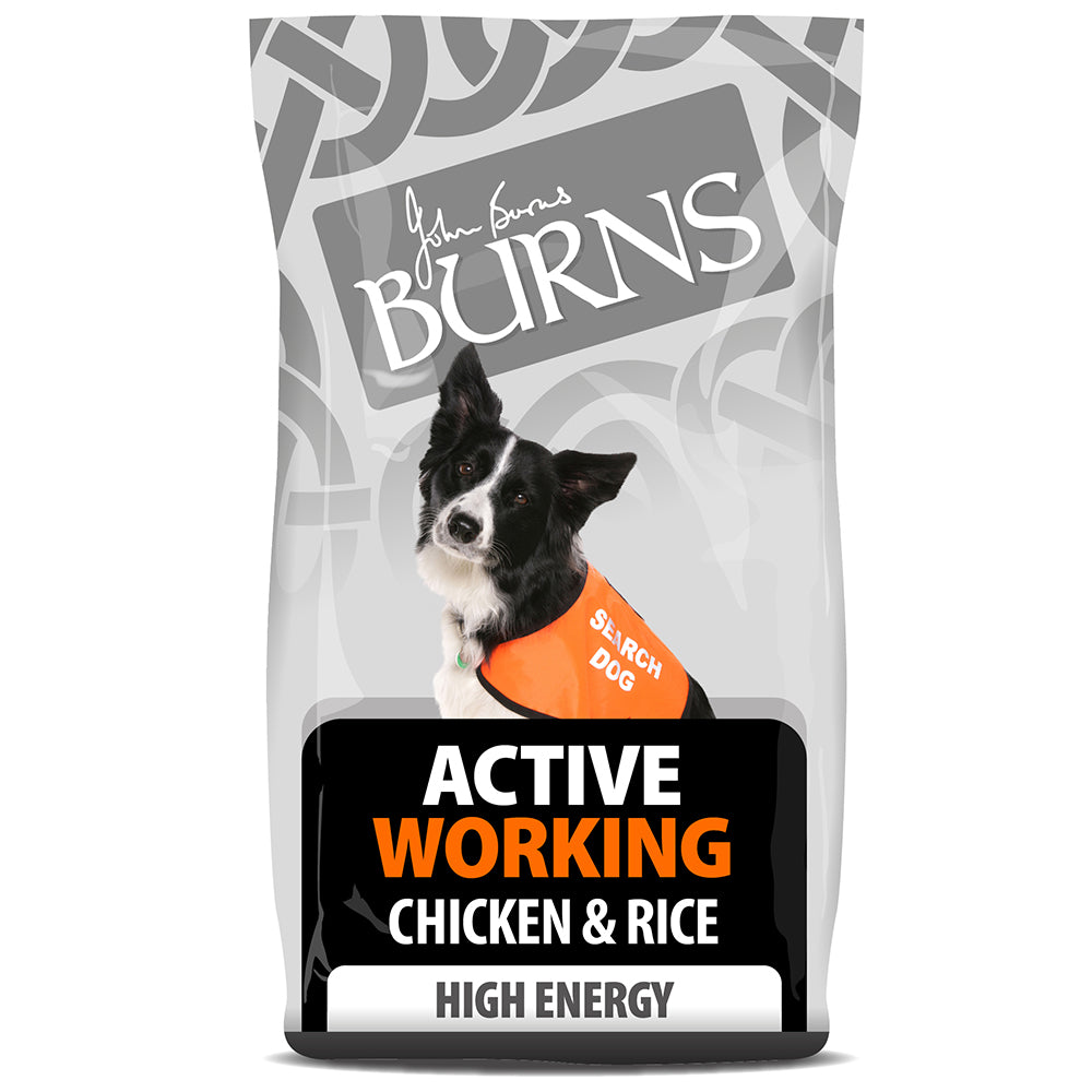 Burns Adult Working Dog Food with Chicken & Rice