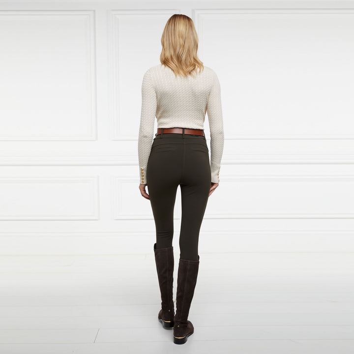 Holland Cooper Ladies Contour Trouser#Dark Green