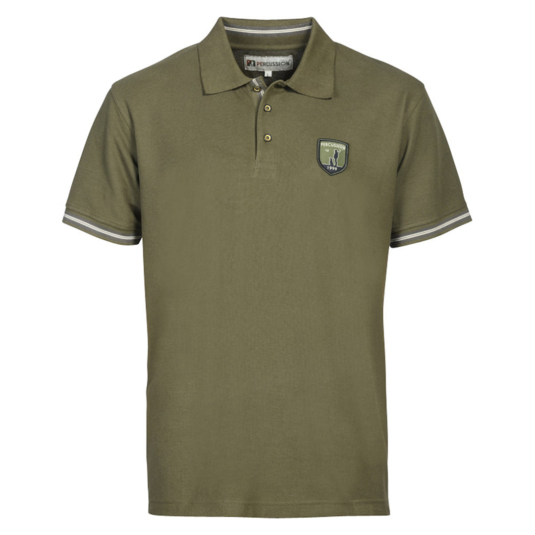 Percussion Mens Embroidered Short Sleeved Polo Shirt