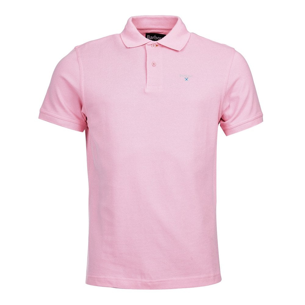 Barbour Mens Sports Polo in Pink#Pink