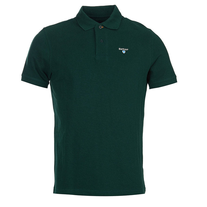 Barbour Mens Sports Polo in Green#Green