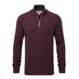 Schoffel Mens Calton Cotton Cashmere Cable 1/4 Zip Jumper