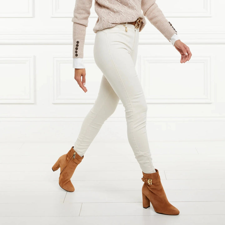 Holland Cooper Ladies Jodhpur Jeans in Cream#Cream