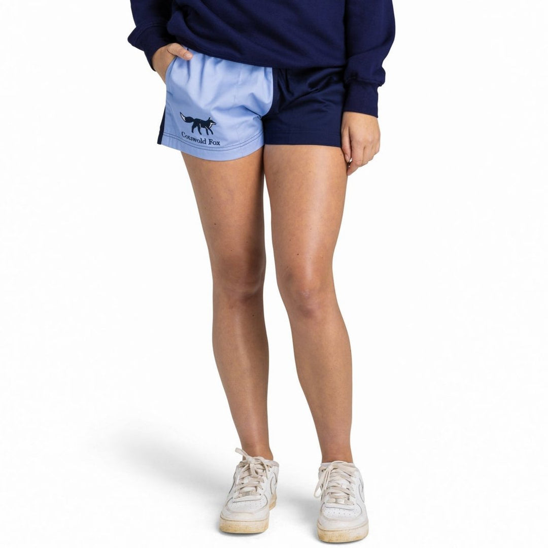 Cotswold Fox Unisex Harlequin Shorts Cornflower Blue