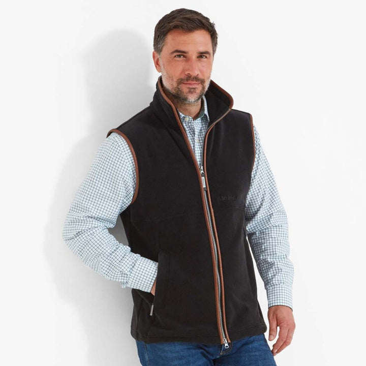 The Schoffel Mens Oakham Fleece Gilet in Gunmetal#Gunmetal