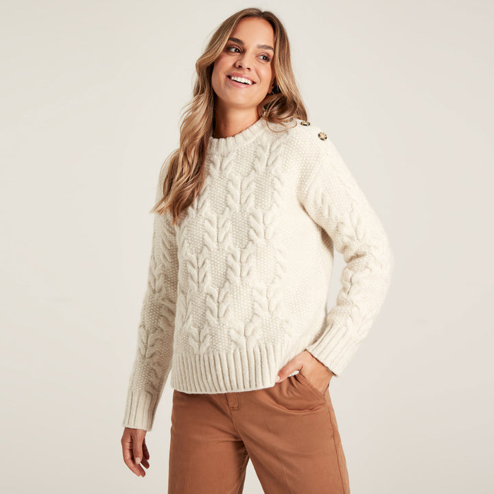 The Joules Ladies Pippa Jumper in Cream#Cream