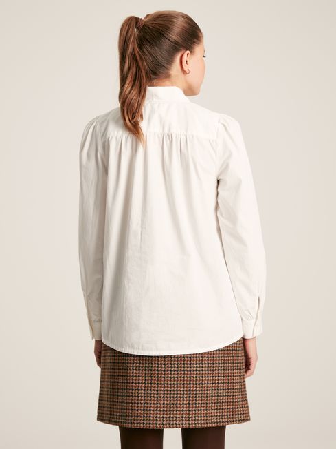 Joules Ladies Everly Plain Tie Neck Blouse