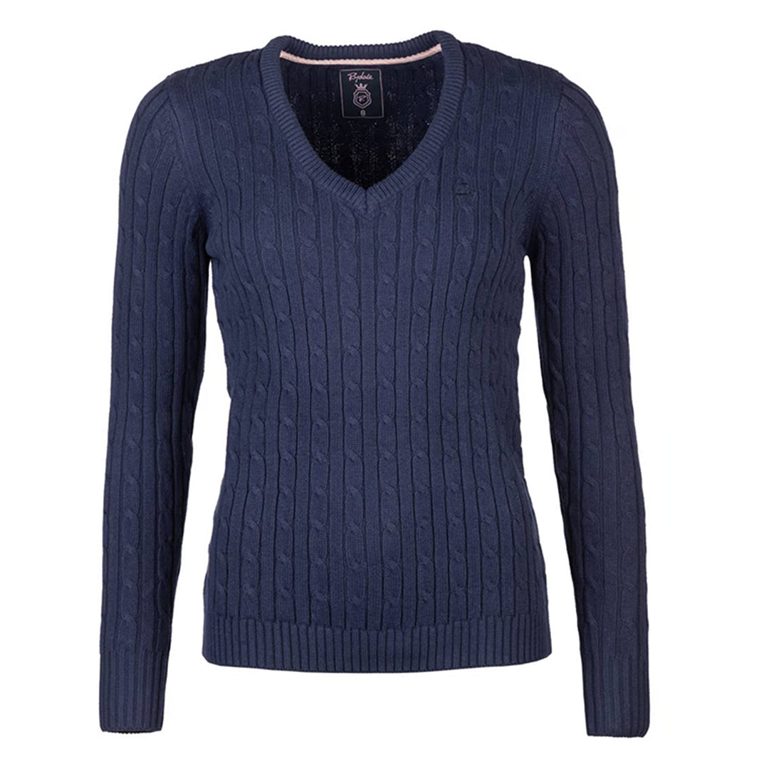 Rydale Ladies Emma V Neck Cable Knit Jumper