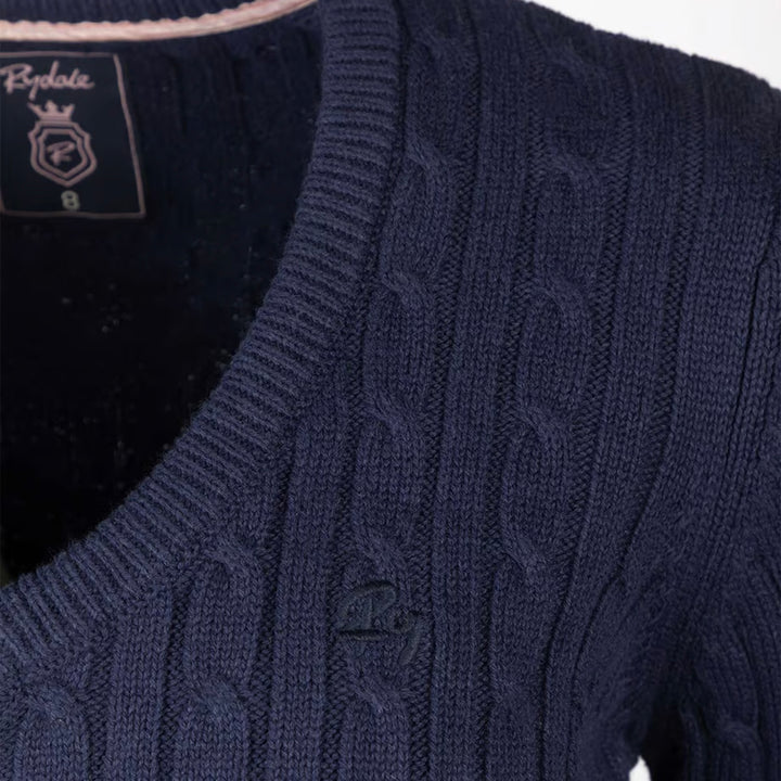 Rydale Ladies Emma V Neck Cable Knit Jumper