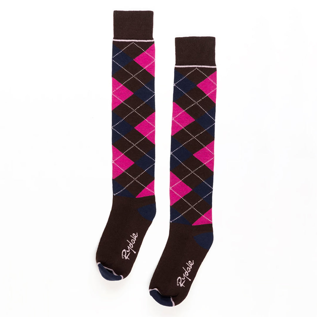 Rydale Ladies Argyle Knee Length Riding Socks