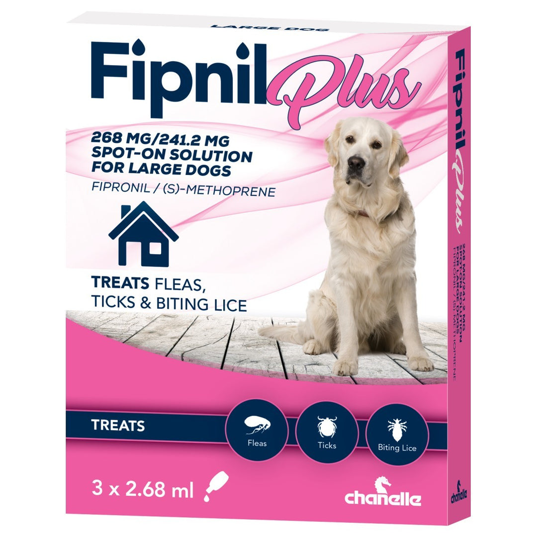 Fipnil Plus Spot-On for Large Dogs x 3 Pipettes