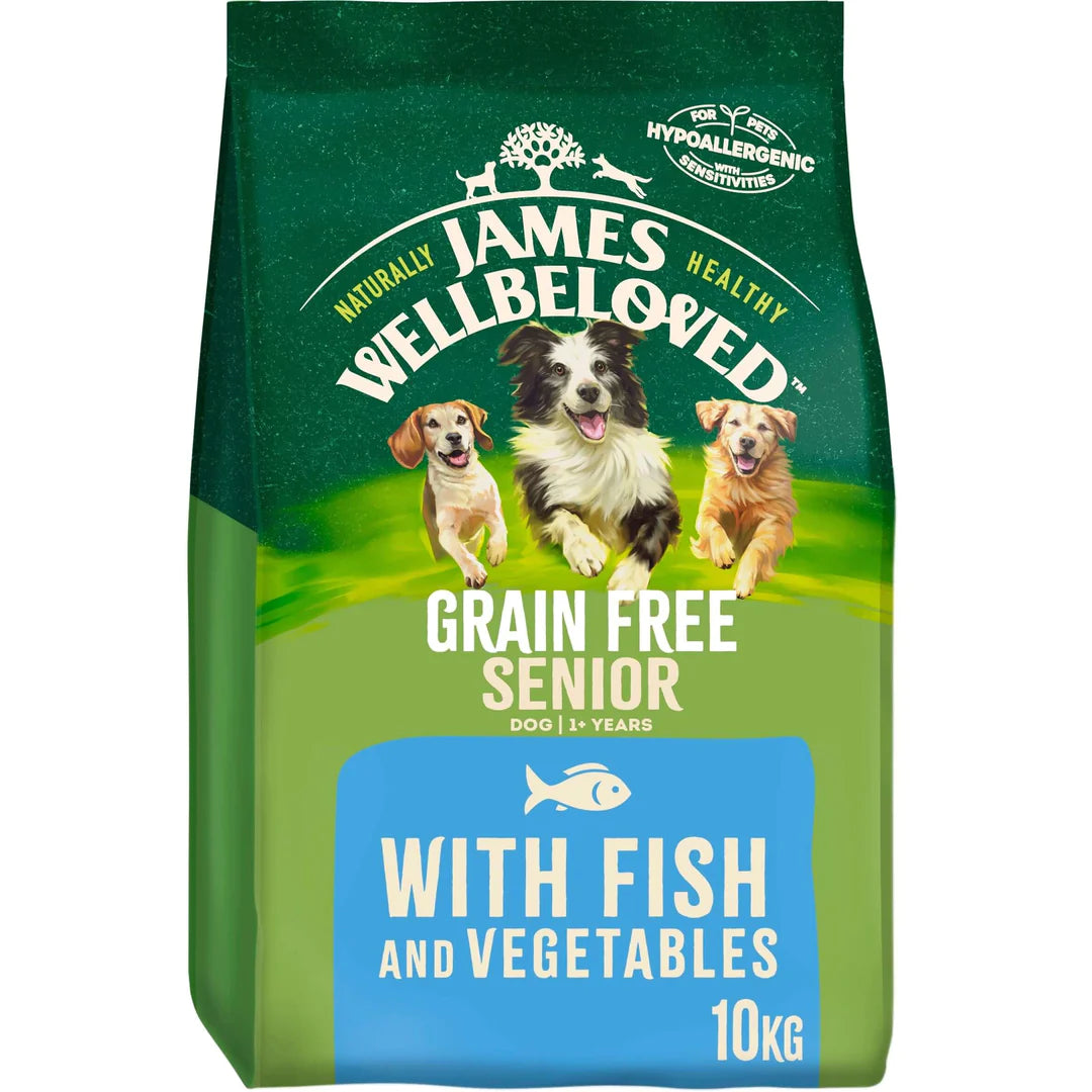 James Wellbeloved Grain Free Senior Dog Food with Fish & Vegetables