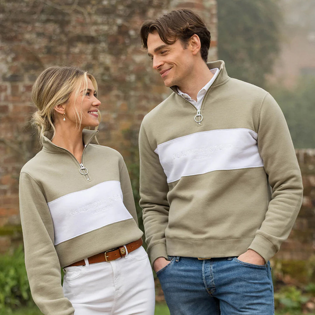 Beaumont & Bear Unisex Cliff Road Quarter Zip Sweatshirt