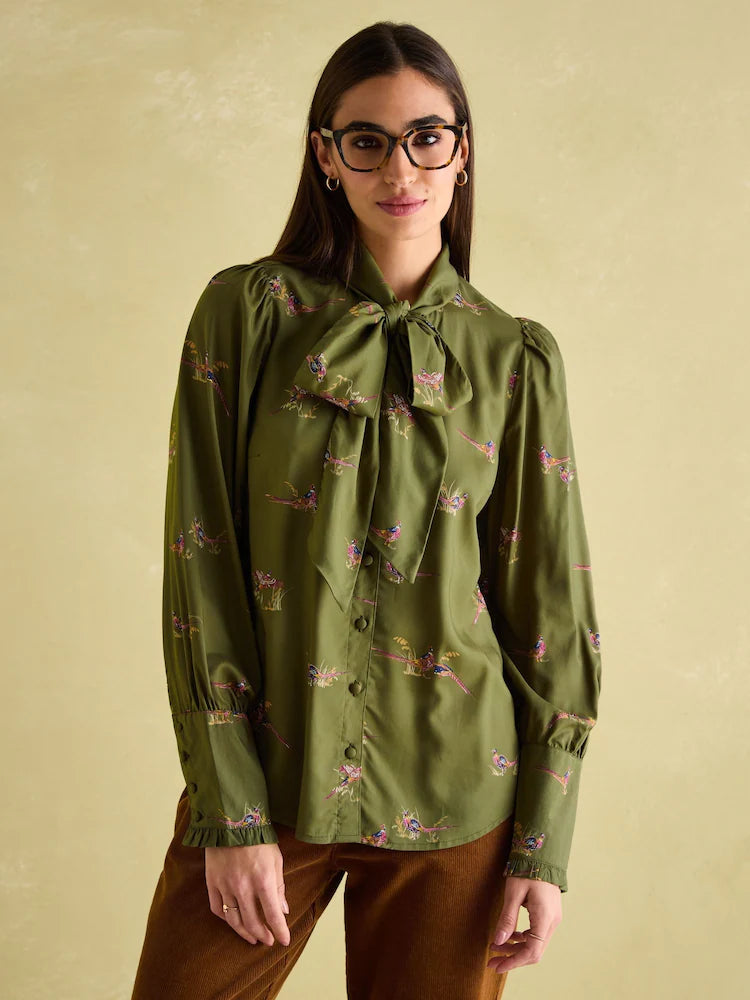 Joules Ladies Everly Tie Neck Blouse