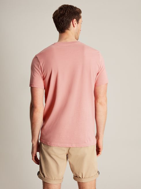 The Joules Mens Denton Plain Tee in #Dark pink