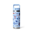 Yeti Rambler 18oz Colour Straw Bottle - Summer Graphic Big Sky Blue