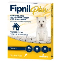 Fipnil Spot-On for Small Dogs x 3 Pipettes