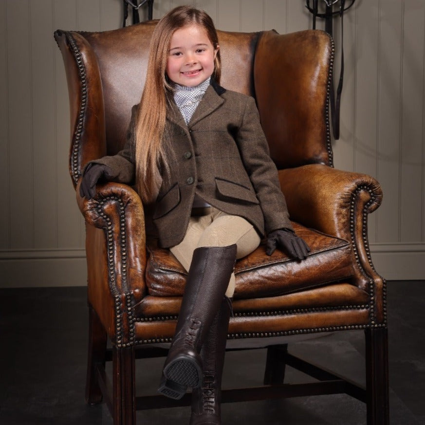 The Aubrion Childs Saratoga Tweed Jacket in Green#Green