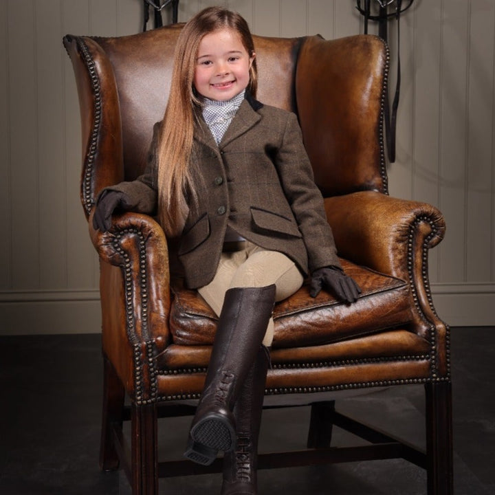 The Aubrion Childs Saratoga Tweed Jacket in Green#Green