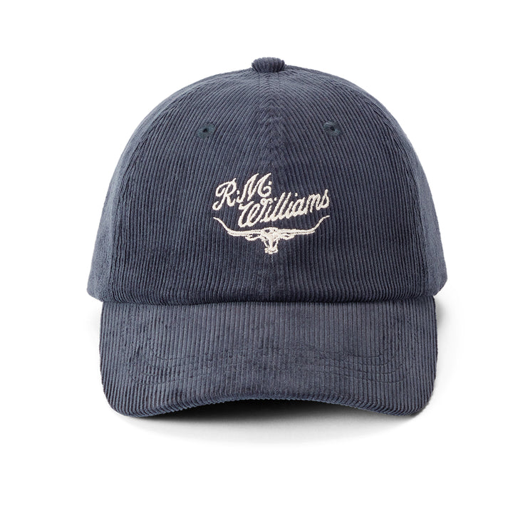 R M Williams Mens Script Longhorn Cord Cap