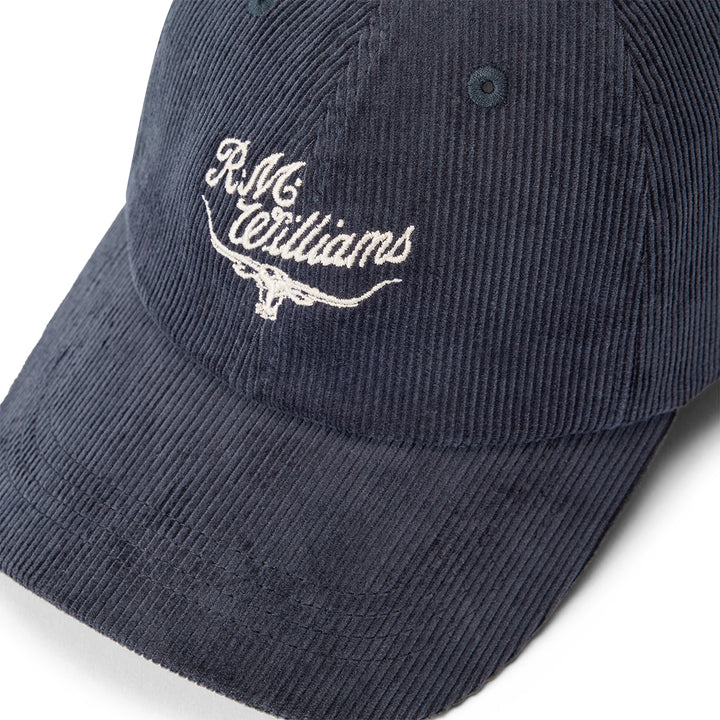 R M Williams Mens Script Longhorn Cord Cap