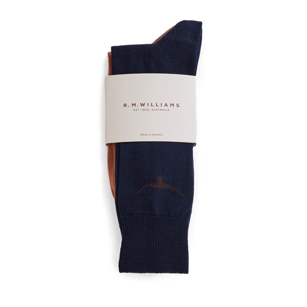R M Williams Mens 3 Pack Longhorn Socks