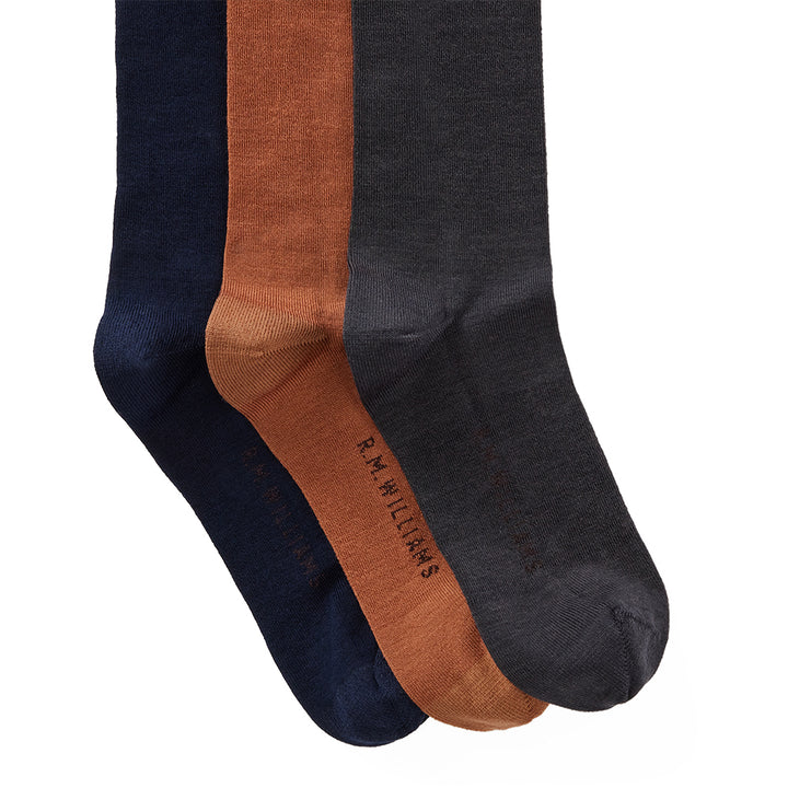 R M Williams Mens 3 Pack Longhorn Socks