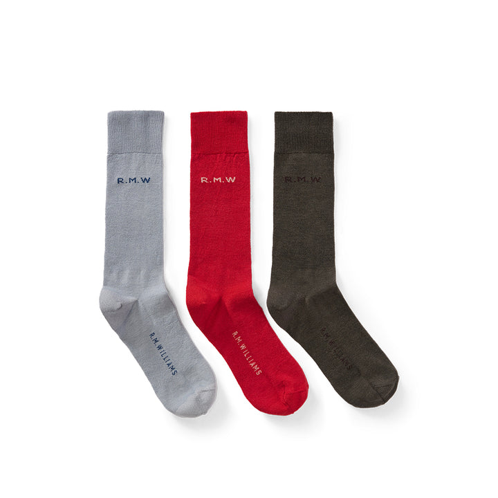 R M Williams Mens R.M.W 3 Pack Socks