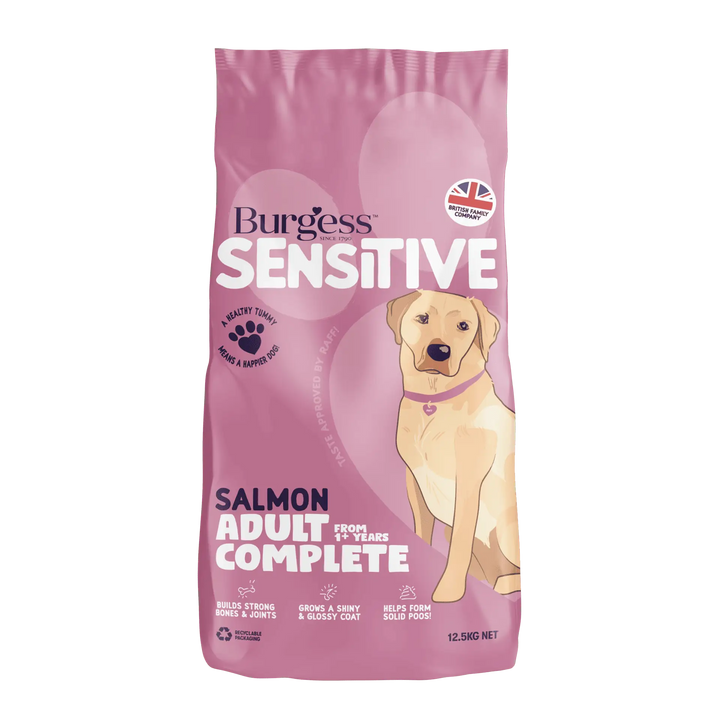 Burgess Sensitive Dog Food with Salmon & Rice 12.5kg
