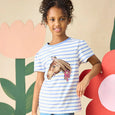 Joules Girls Astra Tennis Dog Print Top