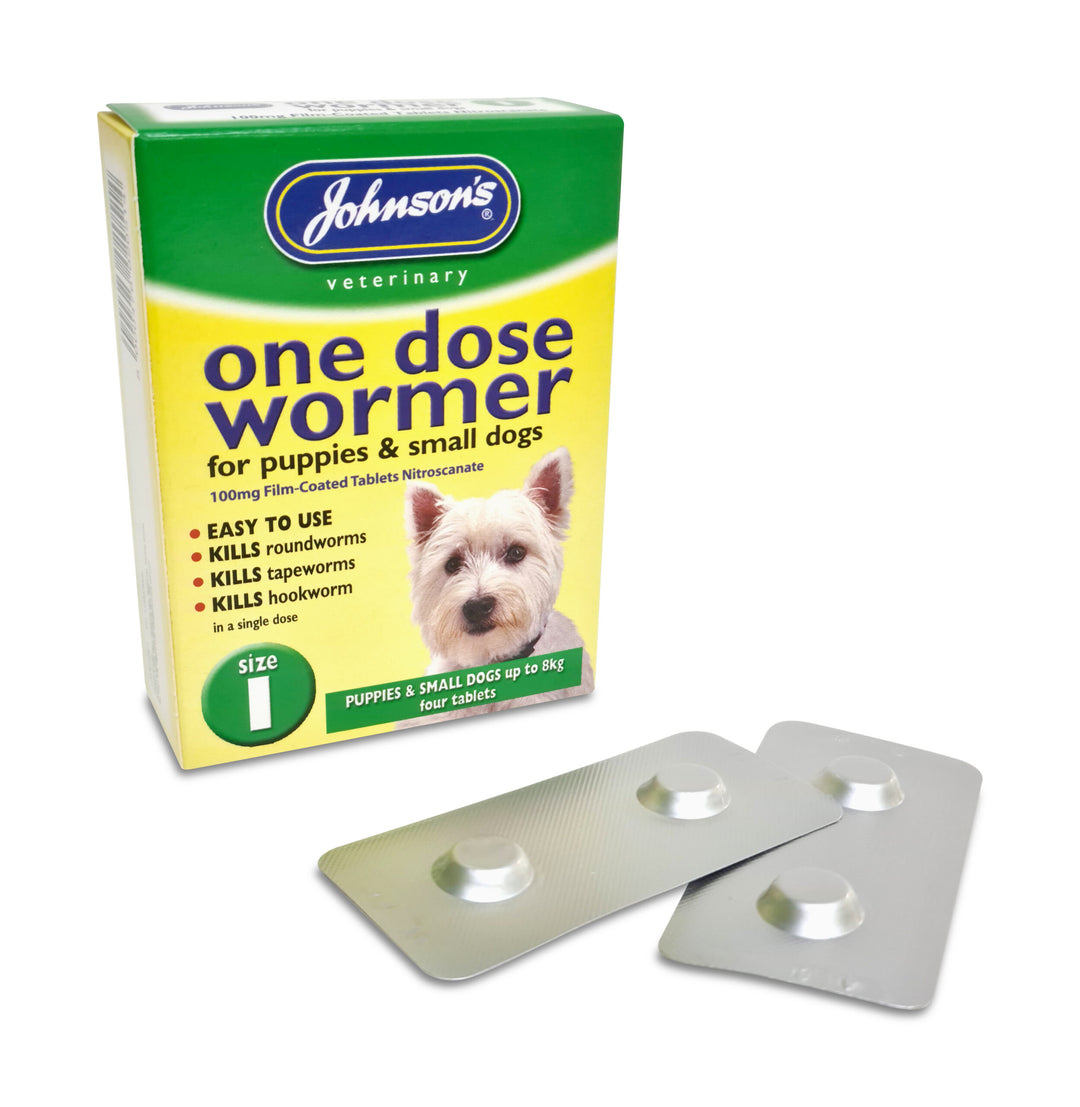 Johnsons One Dose Easy Wormer for Dogs - Size 1