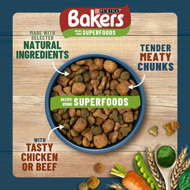 Bakers Adult Dog Food with Beef & Vegetables