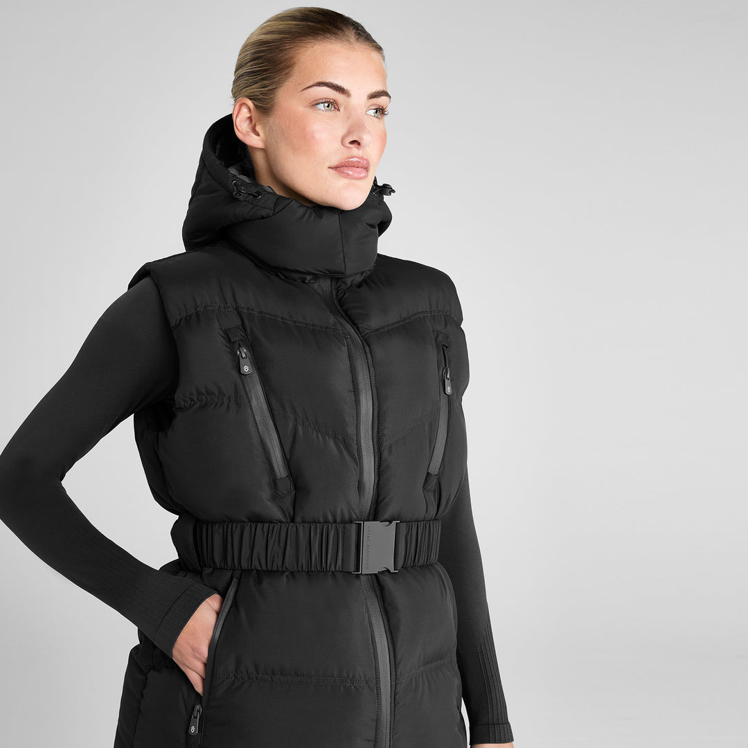 Aztec Diamond Ladies Premium Belted Quilted Gilet