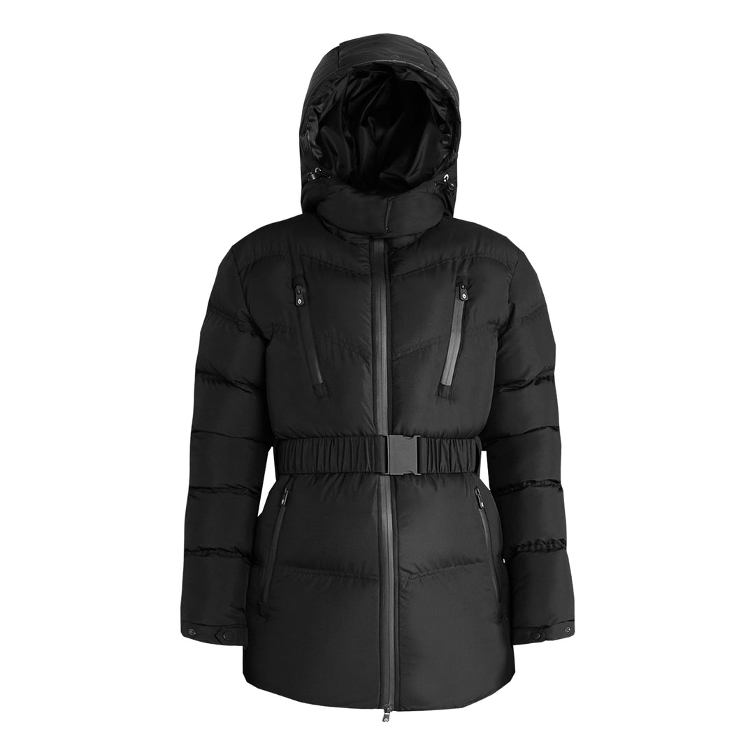 Aztec Diamond Ladies Premium Belted Quilted Coat