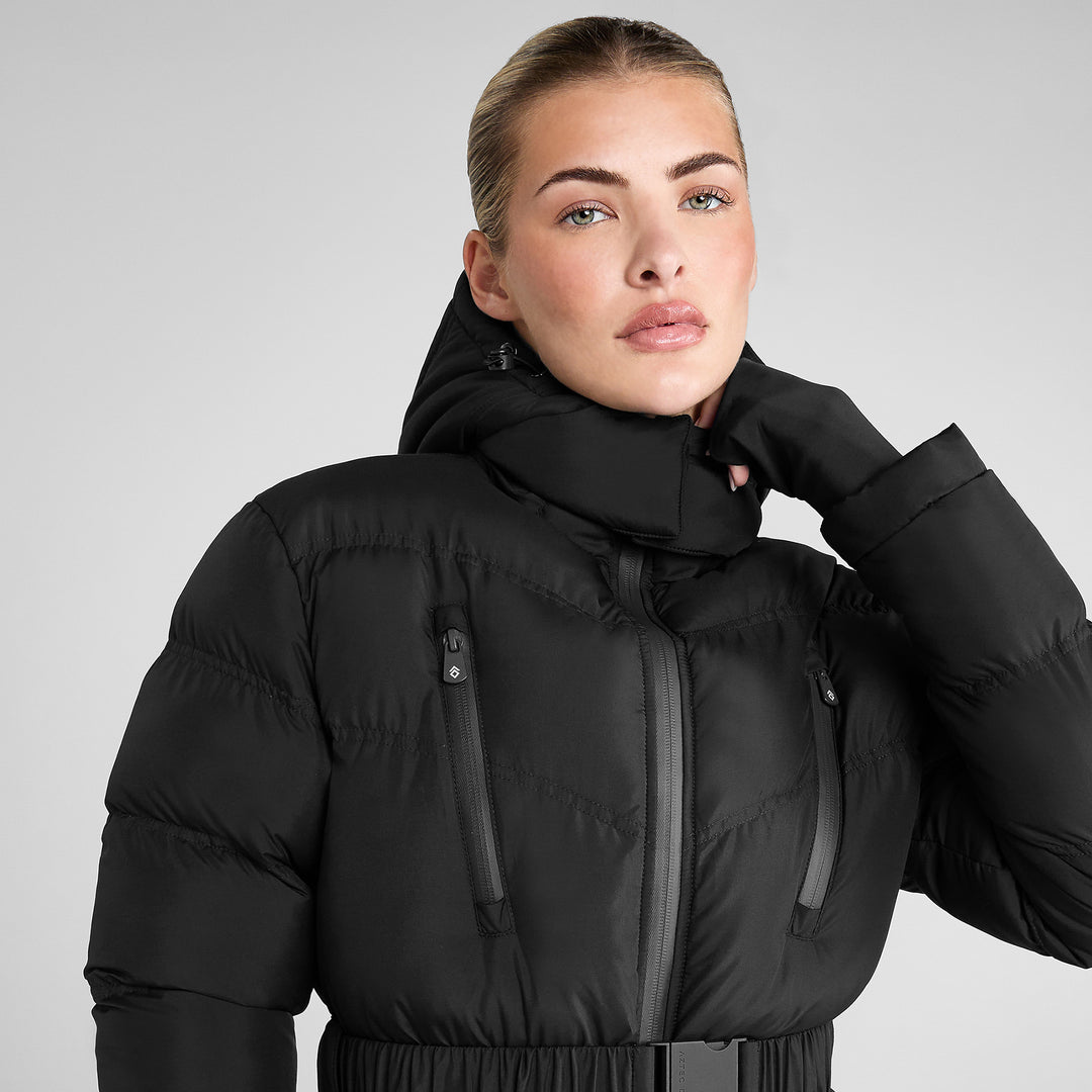 Aztec Diamond Ladies Premium Belted Quilted Coat