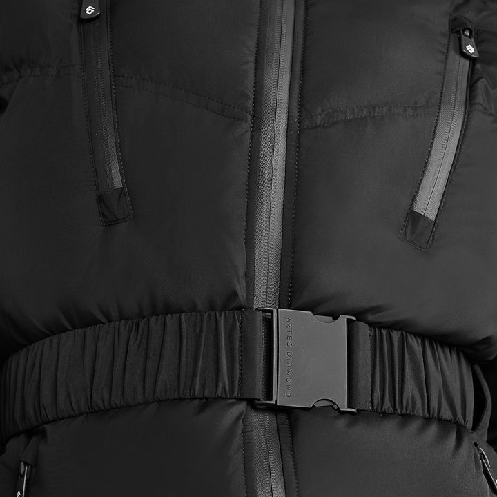 Aztec Diamond Ladies Premium Belted Quilted Coat