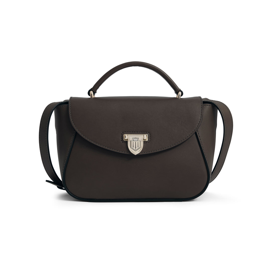 Fairfax & Favor Ladies Mahogany Leather Mini Blenheim Handbag