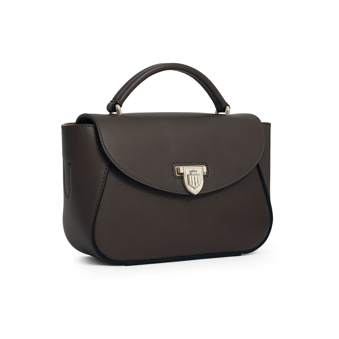 Fairfax & Favor Ladies Mahogany Leather Mini Blenheim Handbag