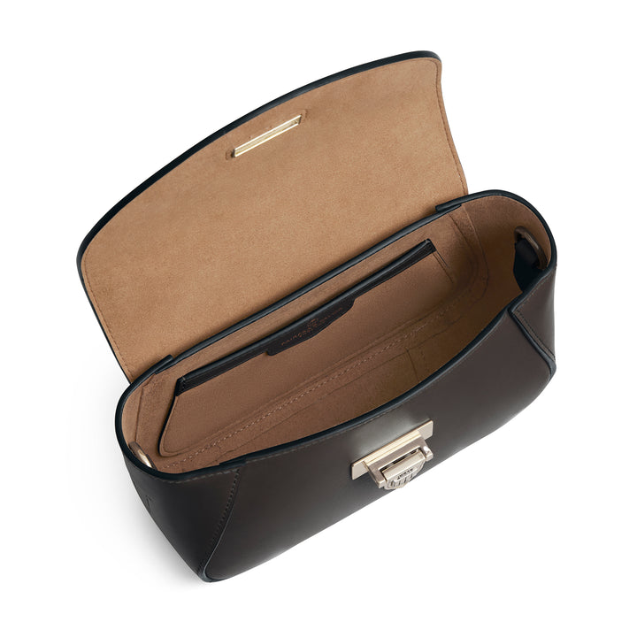 Fairfax & Favor Ladies Mahogany Leather Mini Blenheim Handbag