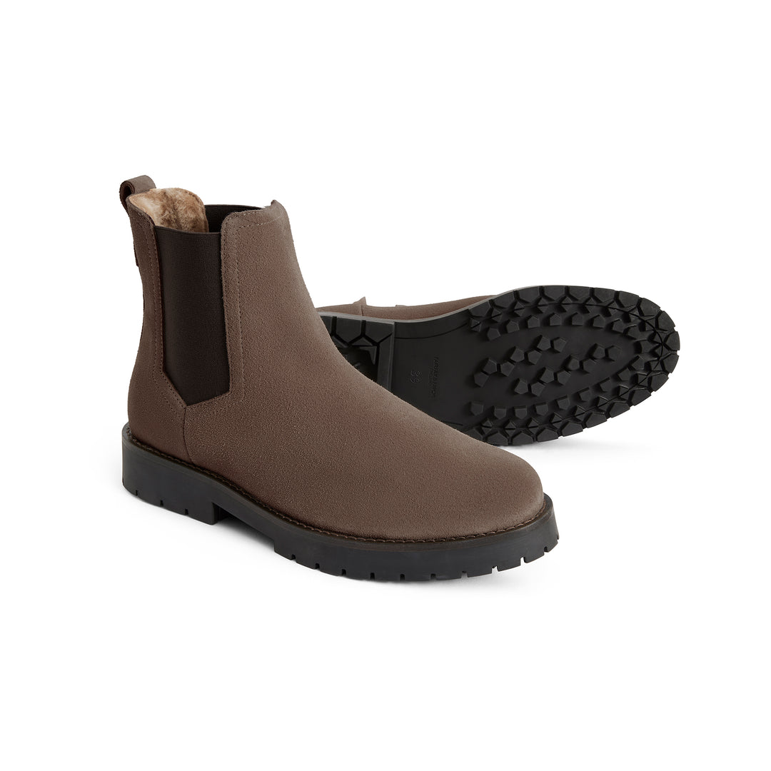 Fairfax & Favor Limited Edition Fog Suede Sheepskin Boudica Boot