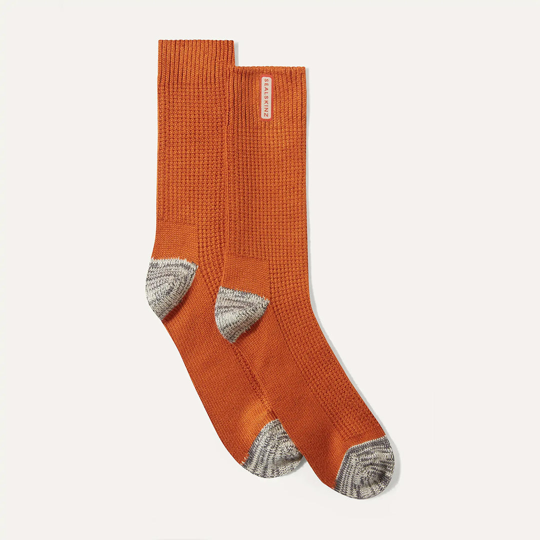 Sealskinz Men's Bradenham Bamboo Mid Length Lightweight Waffle Knit Sock