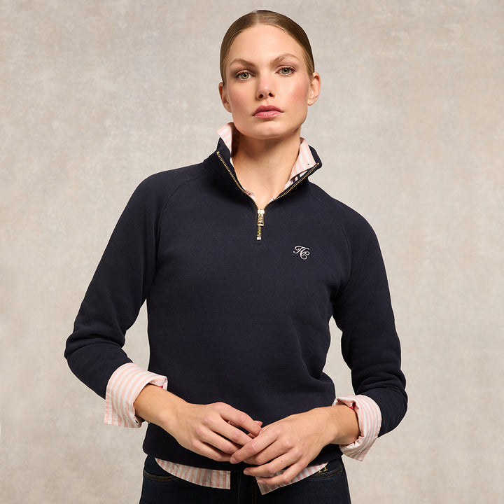 Holland Cooper Ladies Burford Quarter Zip Neck Sweat