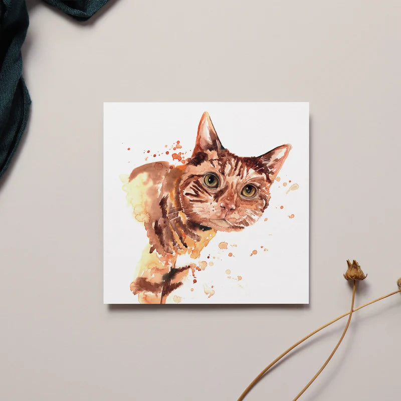 Meg Hawkins Ginger Cat Card