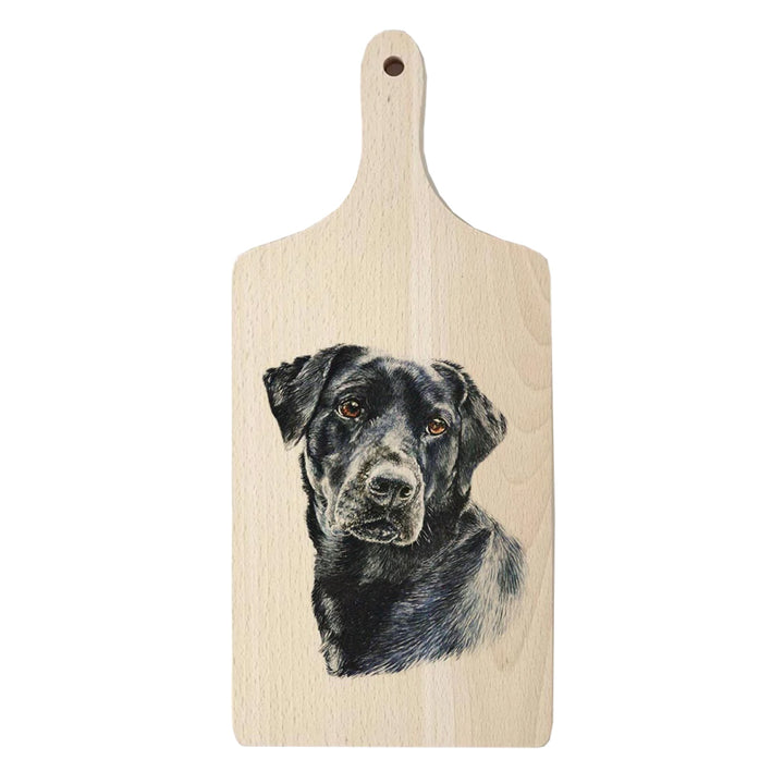 Country Creation Large Paddle Chopping Board - Black Labrador