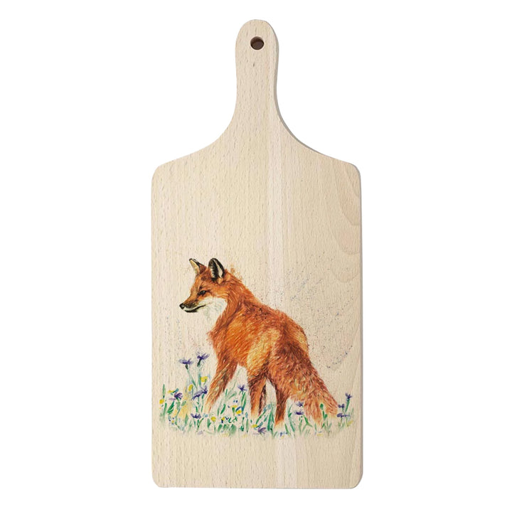 Country Creation Large Paddle Chopping Board - Standing Fox