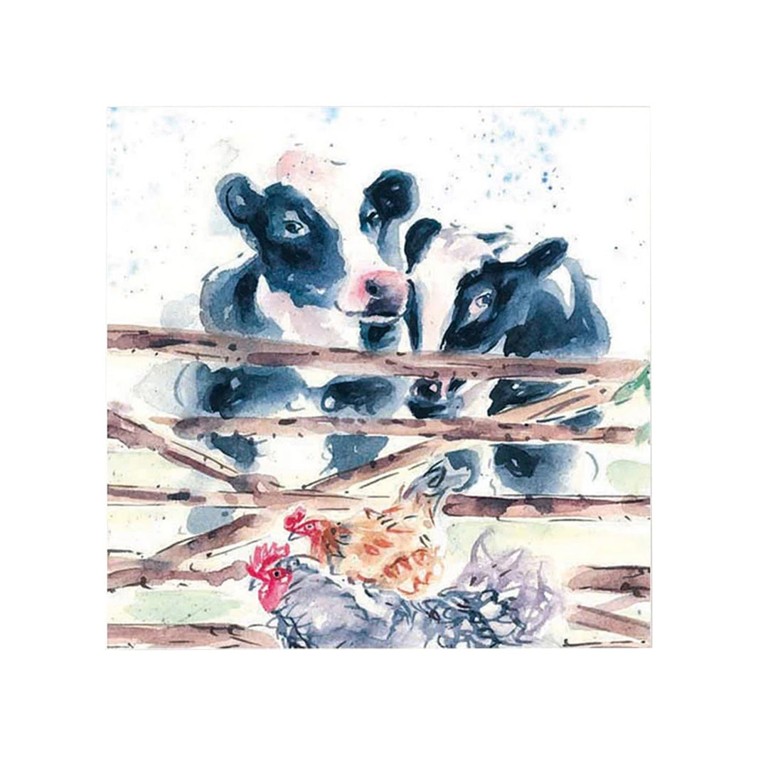 Country Creation Pack of 4 Ceramic Coaster - Cow 'n' Gate