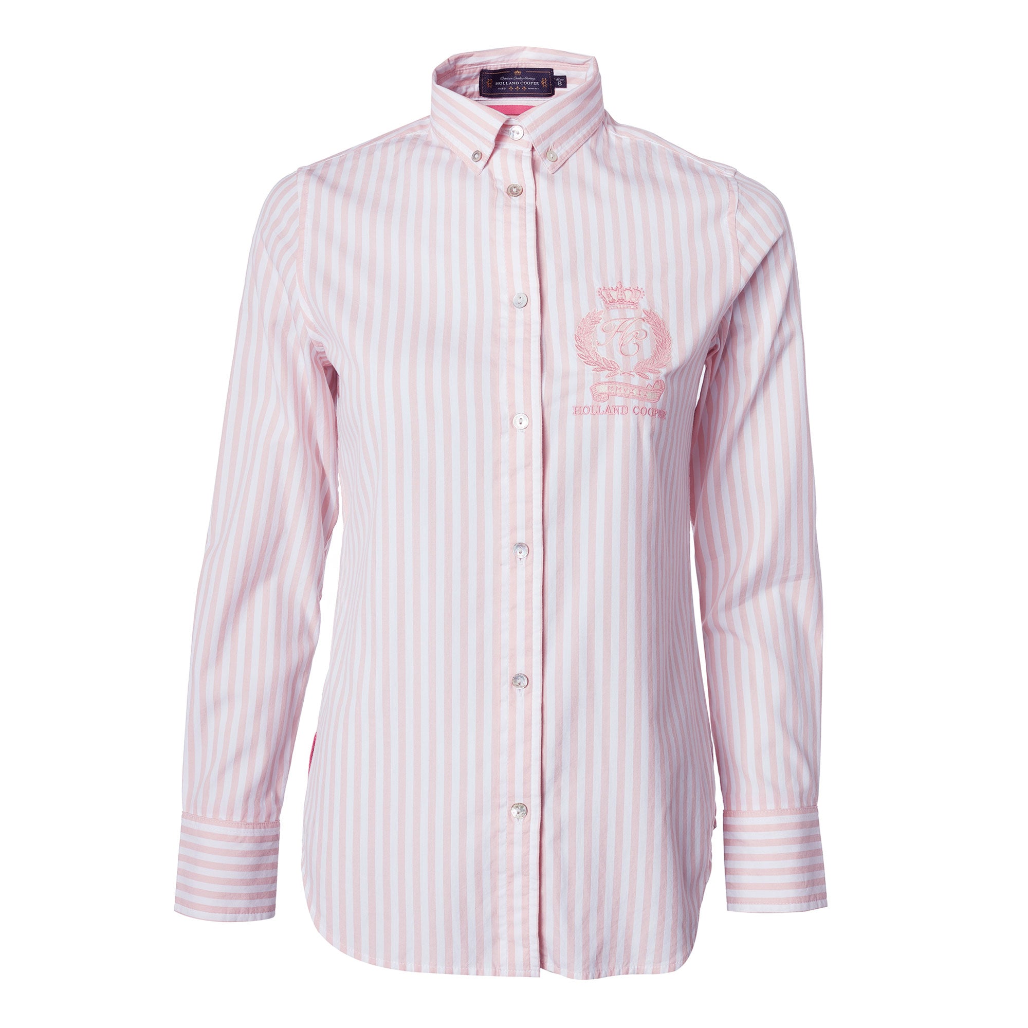 strapless open back dress Pink Bengal Stripe Cotton Shirt with Classic Collar & Two Button Cuff main image 1